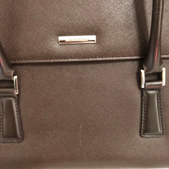 Burberry Nova Check Saffiano Leather Handbag - Picture 10 of 11